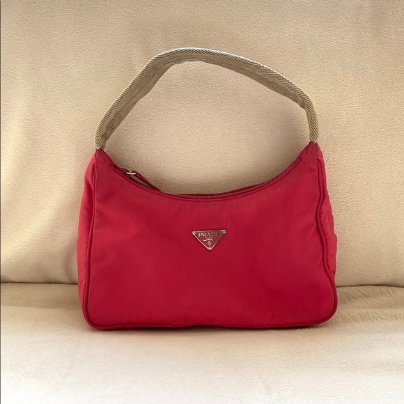 Prada Handbags - Prada Vintage Tessuto Sport Pink Nylon Baguette